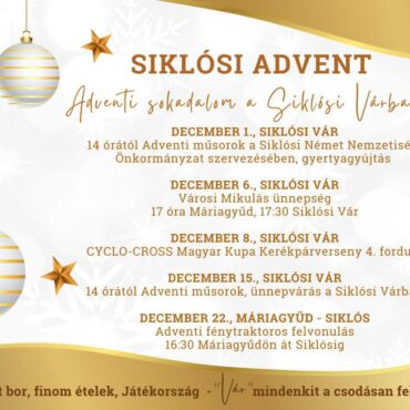 Advent Siklóson, 2024.12.01. - 12.22., december 1-i program