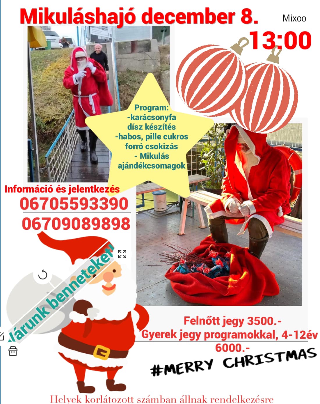 Mikuláshajó 2024 - a Dráván