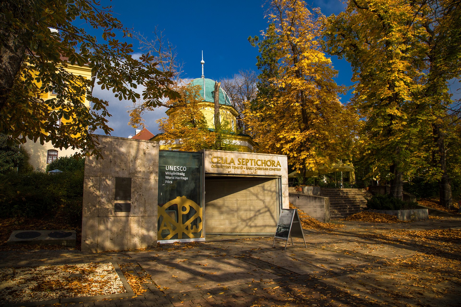 Cella Septichora bejárata, Pécs Világörökség része. Forrás: Világörökség Pécs Facebook oldala
