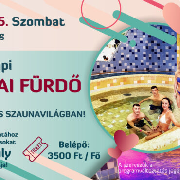 Éjszakai fürdő Valentin napon Harkányban, 2025.02.15.