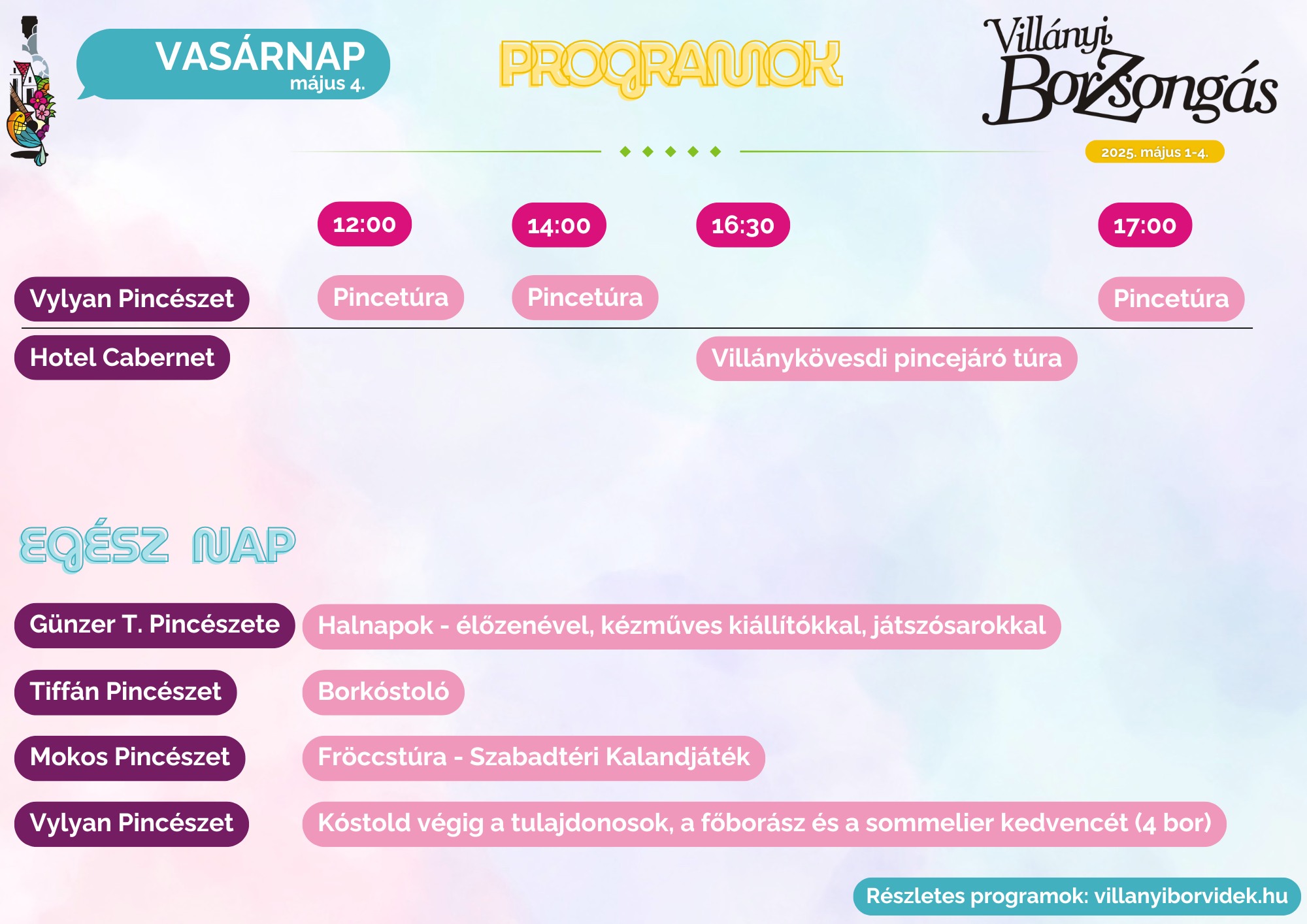 Villányi Borzsongás - 2025.05.04. - programok