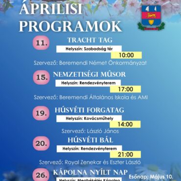 Beremendi programok, 2025 április