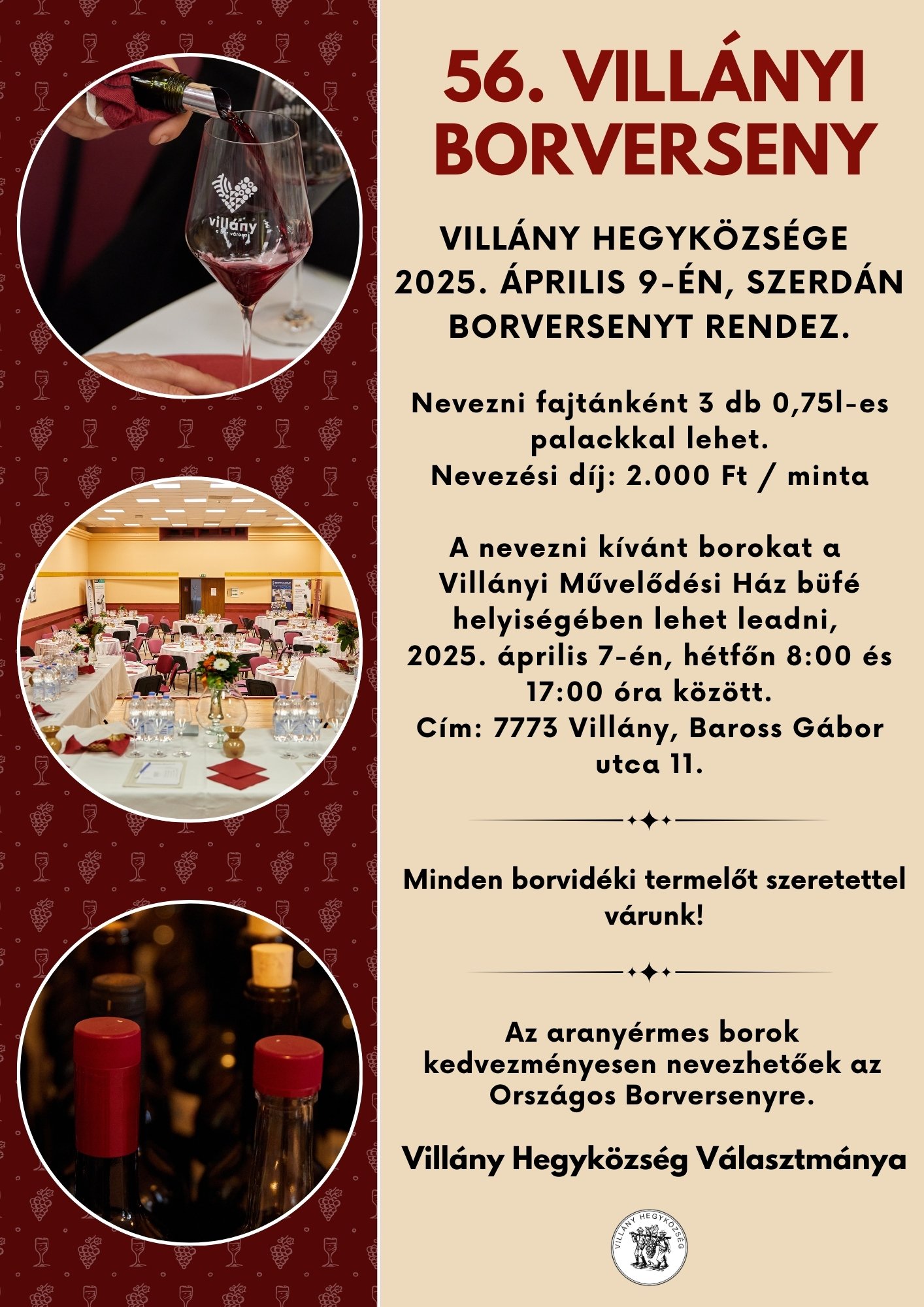 Borverseny Villányban, 2025.04.09-én