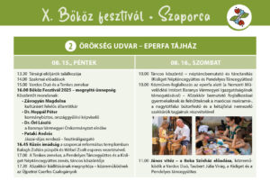 Bőköz Fesztivál 2025 - Az Eperfa Tájáház programjai - 2025.08.15 - 16.