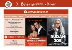 BŐköz Fesztivál 2025 - Kémes, programok