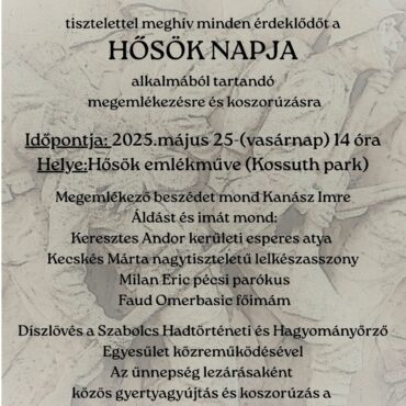 Hősök napja megemlékezés Nagyharsányban, 2025.05.25.