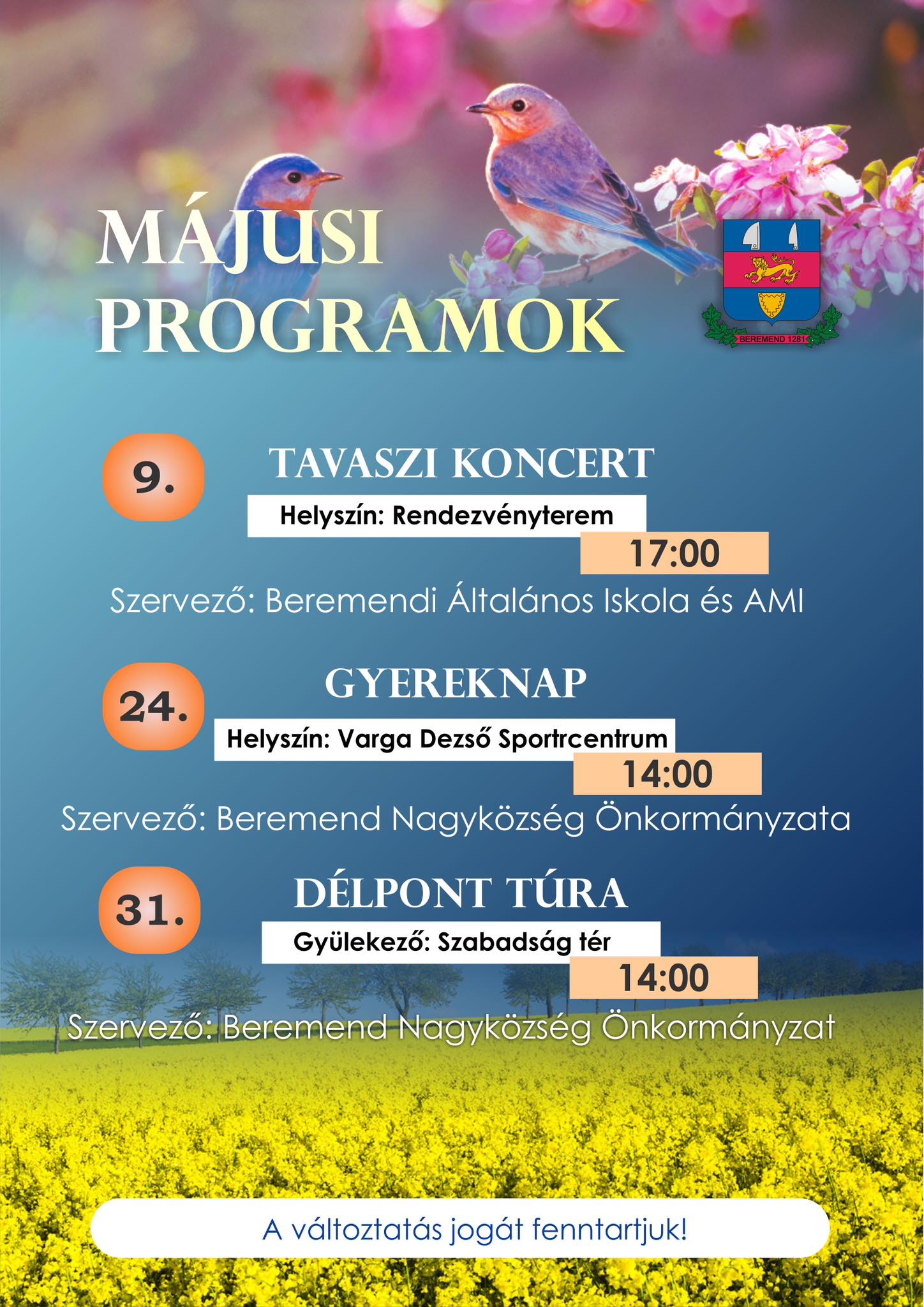 Májusi programok Beremenden, 2025.05 - gyermeknap, Délpont Túra