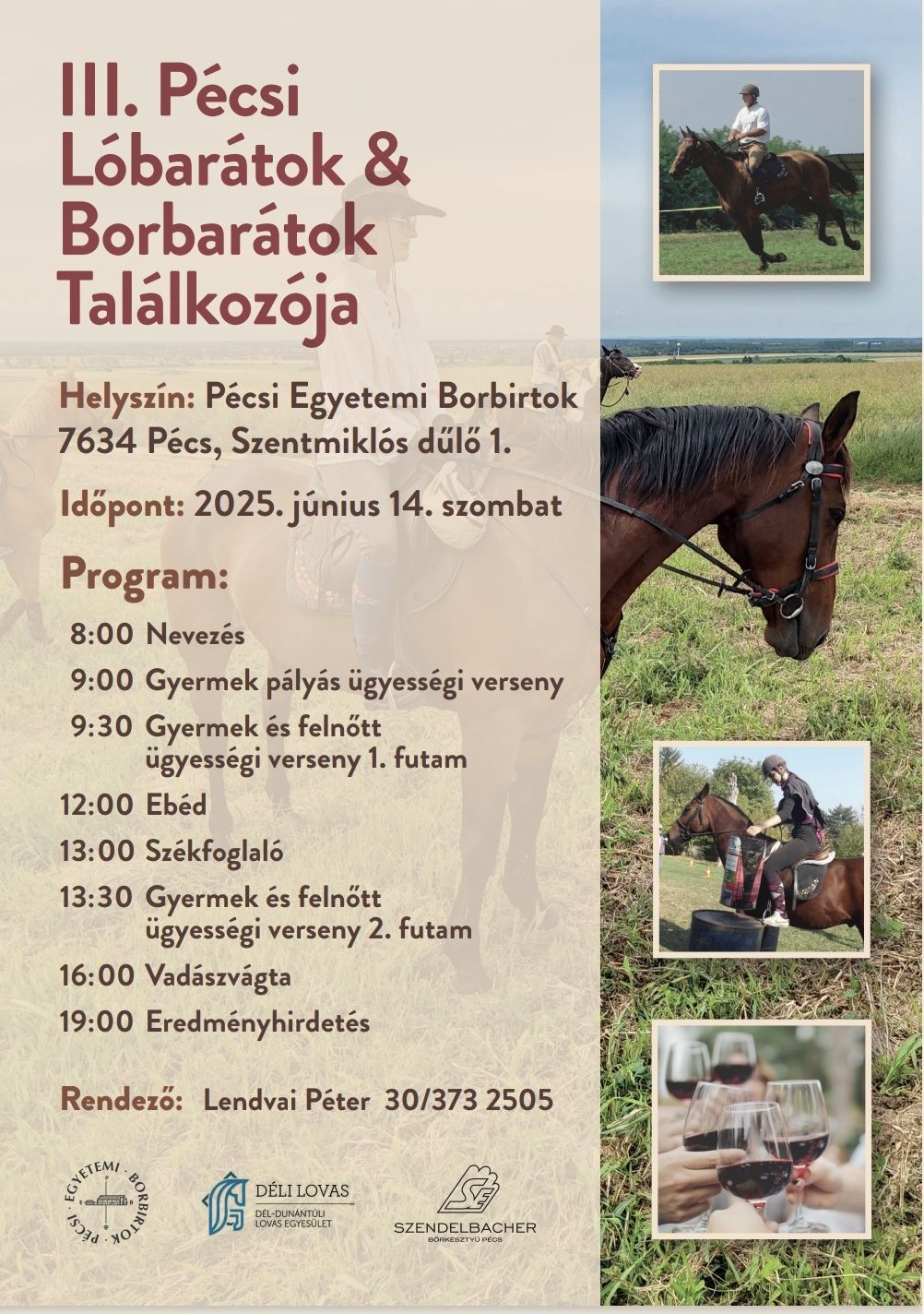 Pécsi Lóbarátok és Borbarátok Találkozója 2025 - Pécsi Egyetemi Borbirtok