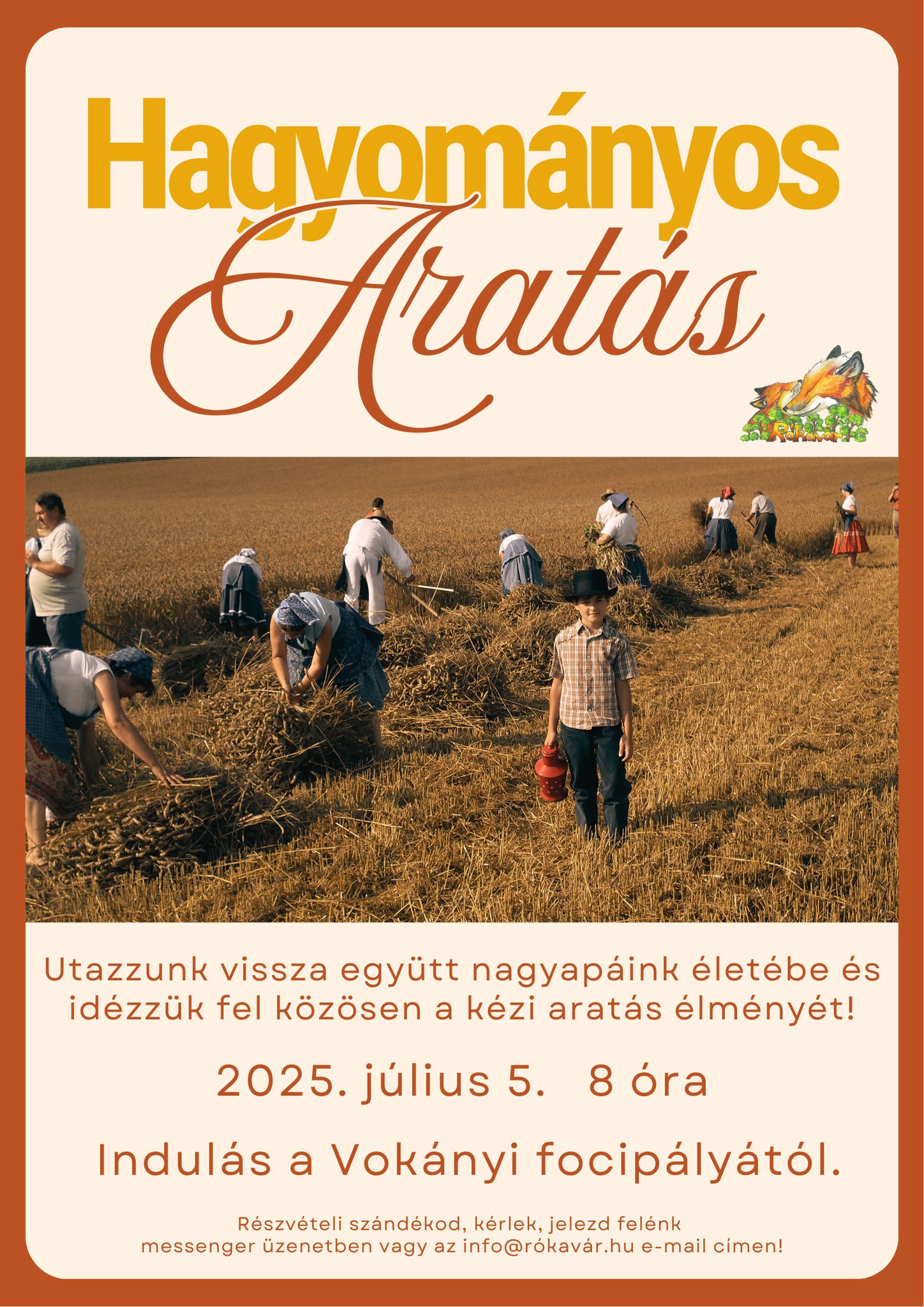 Hagyományos aratás Vokányban, 2025.07.05.