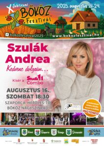 Szulák Andrea koncert, Bőköz Fesztivál, 2025, Szaporca, Ormánság