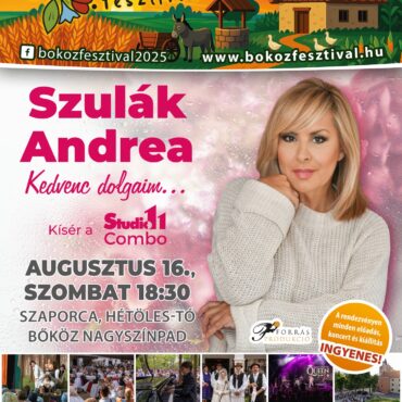 Szulák Andrea koncert, Bőköz Fesztivál, 2025, Szaporca, Ormánság
