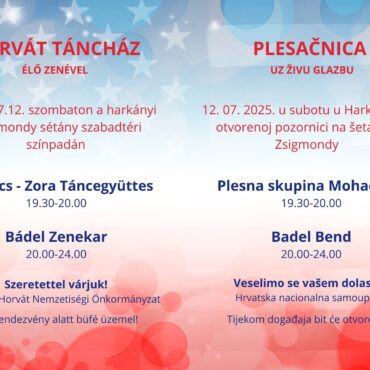 Horvát táncház Harkányban, 2025.07.12., Zsigmondy sétány