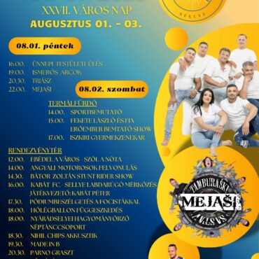 Sellye Városnapok, Ormánsági Napok 2025 - 2025.08.01. - 03.