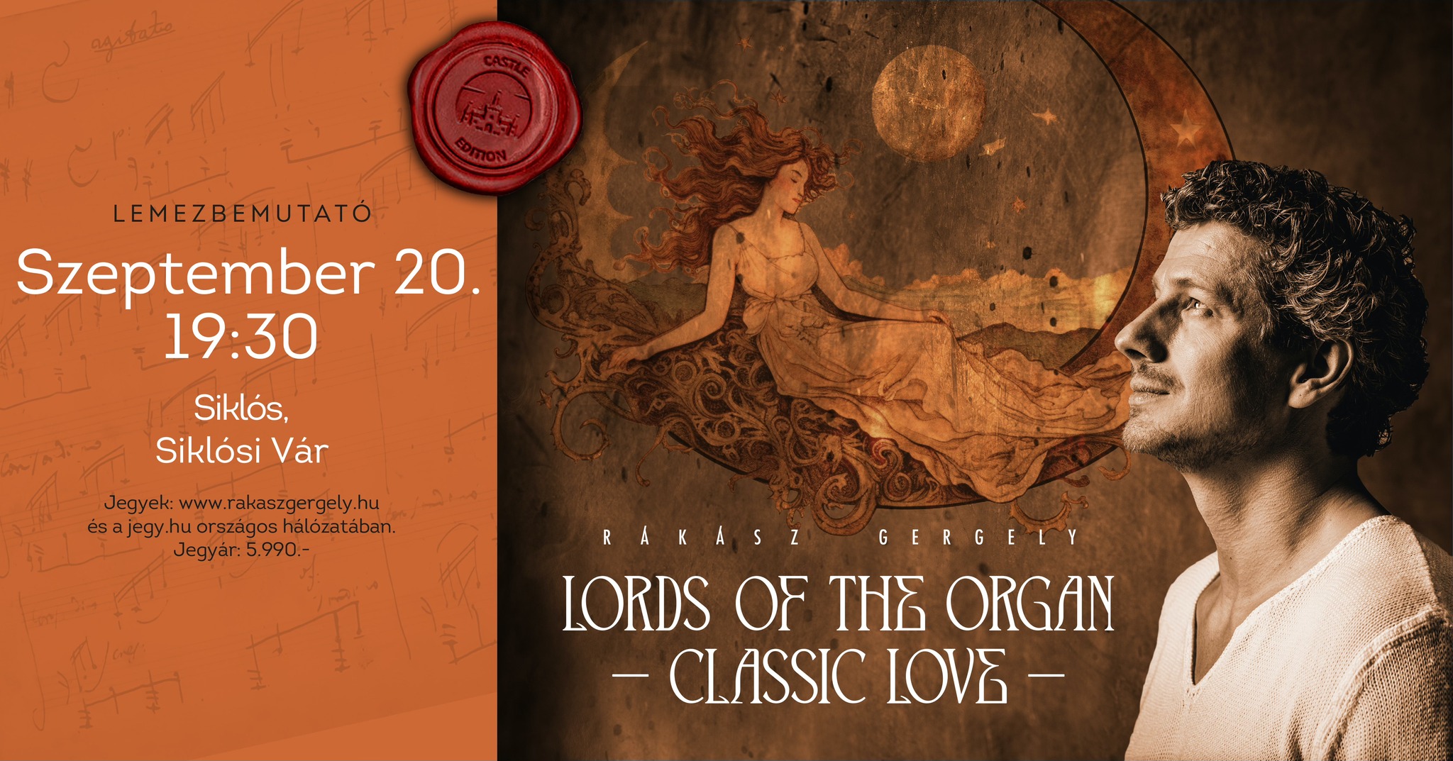 Rákász Gergely orgonakoncert Siklóson, a Siklósi Várban 2025.09.20-án
