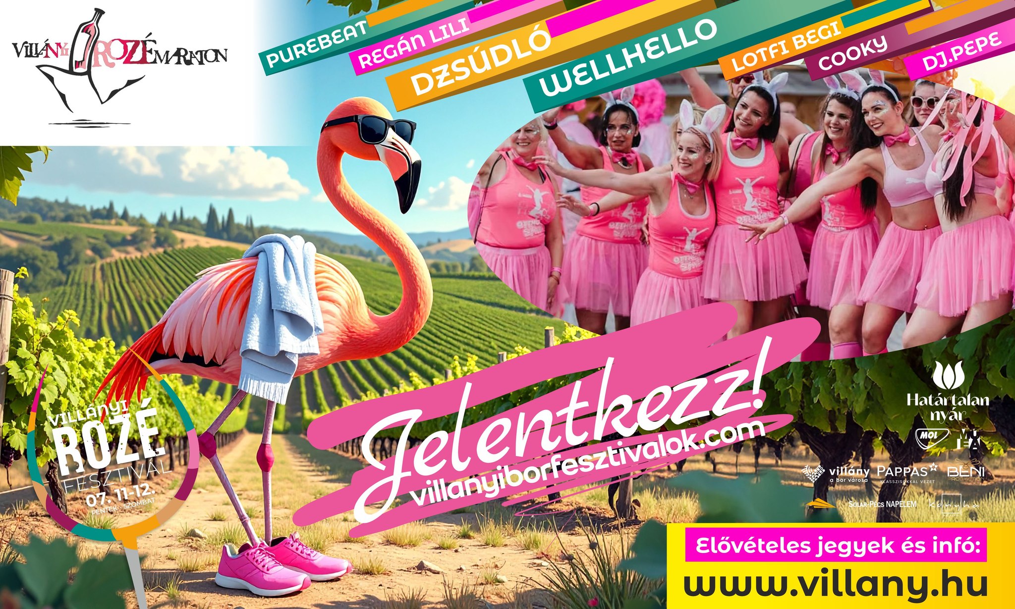 RozéMaraton Villányban, 2025.07.12. 10:00 - legyen rózsaszín jelmezed vagy kiegészítőd!