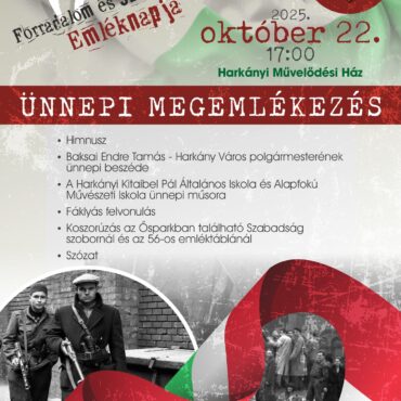 1956 október 23-i megemlékezés és ünnepi műsor Harkányban, 2025.10.22.