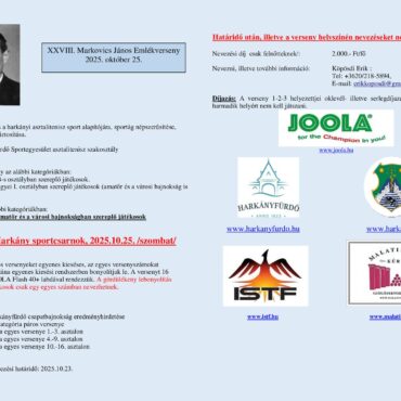 Asztalitenisz kupa, verseny, emlékverseny Harkányban, 2025.10.25., Markovics János emlékverseny