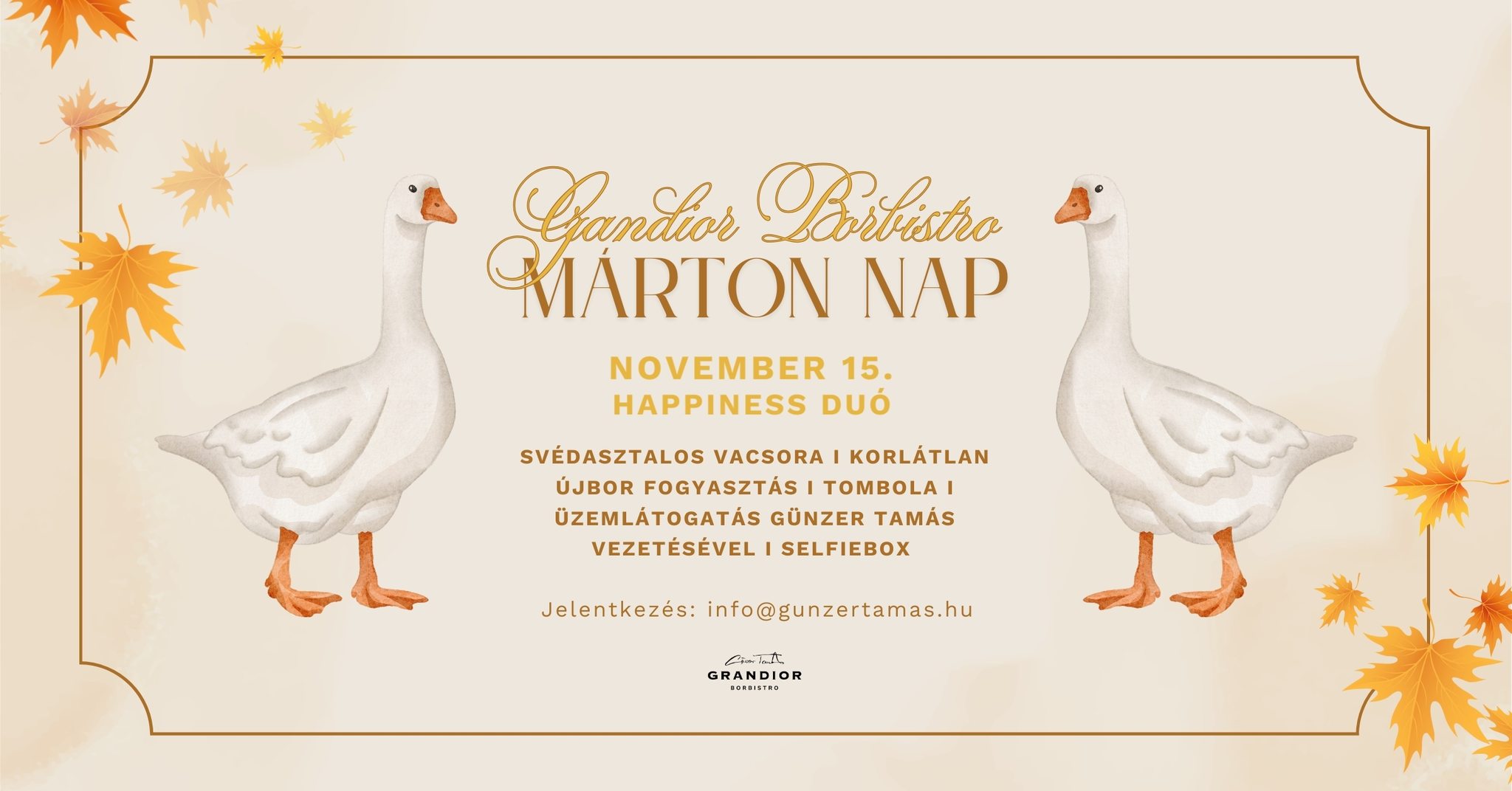 Márton-nap a Grandior Borbistroban a legjobb Günzer Borokkal, 2025.11.15.