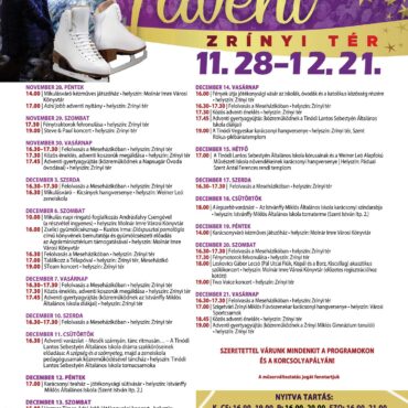 Advent Szigetváron, 2025.11.28 - 2025.12.21.