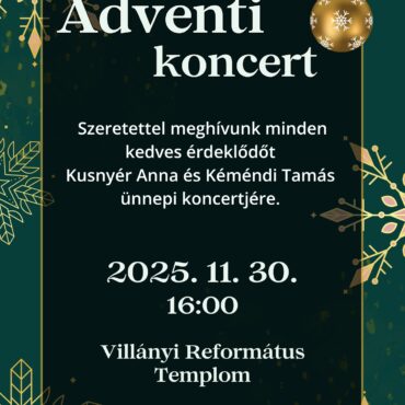 Adventi koncert Villányban, 2025.11.30., Kusnyér Anna, Kéméndi Tamás