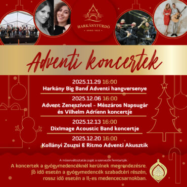 Adventi koncertek a Harkányi Gyógyfürdőben - 2025