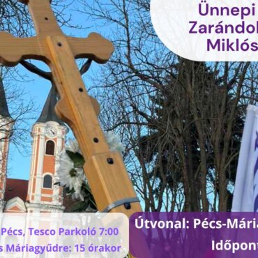 Beavató zarándoklat - zarándokút Pécs és Máriagyűd között 25 km-es távolságon, Szent Miklós napján, 2025.12.06.
