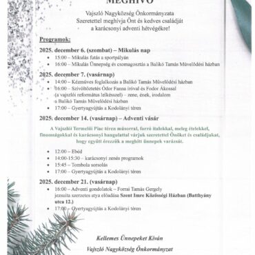 Advent Vajszlón, 2025