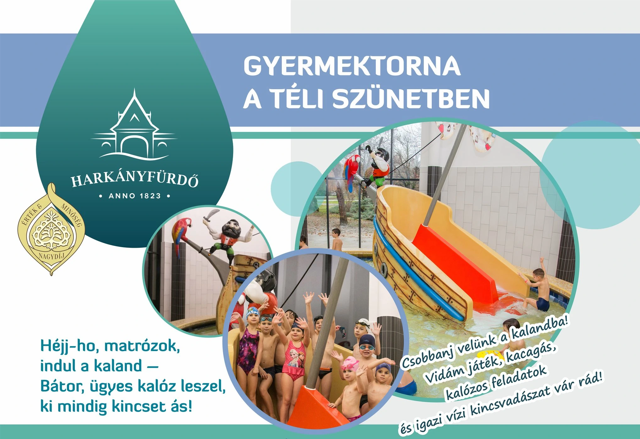 Vízi kalóz torna gyerekeknek Harkányban