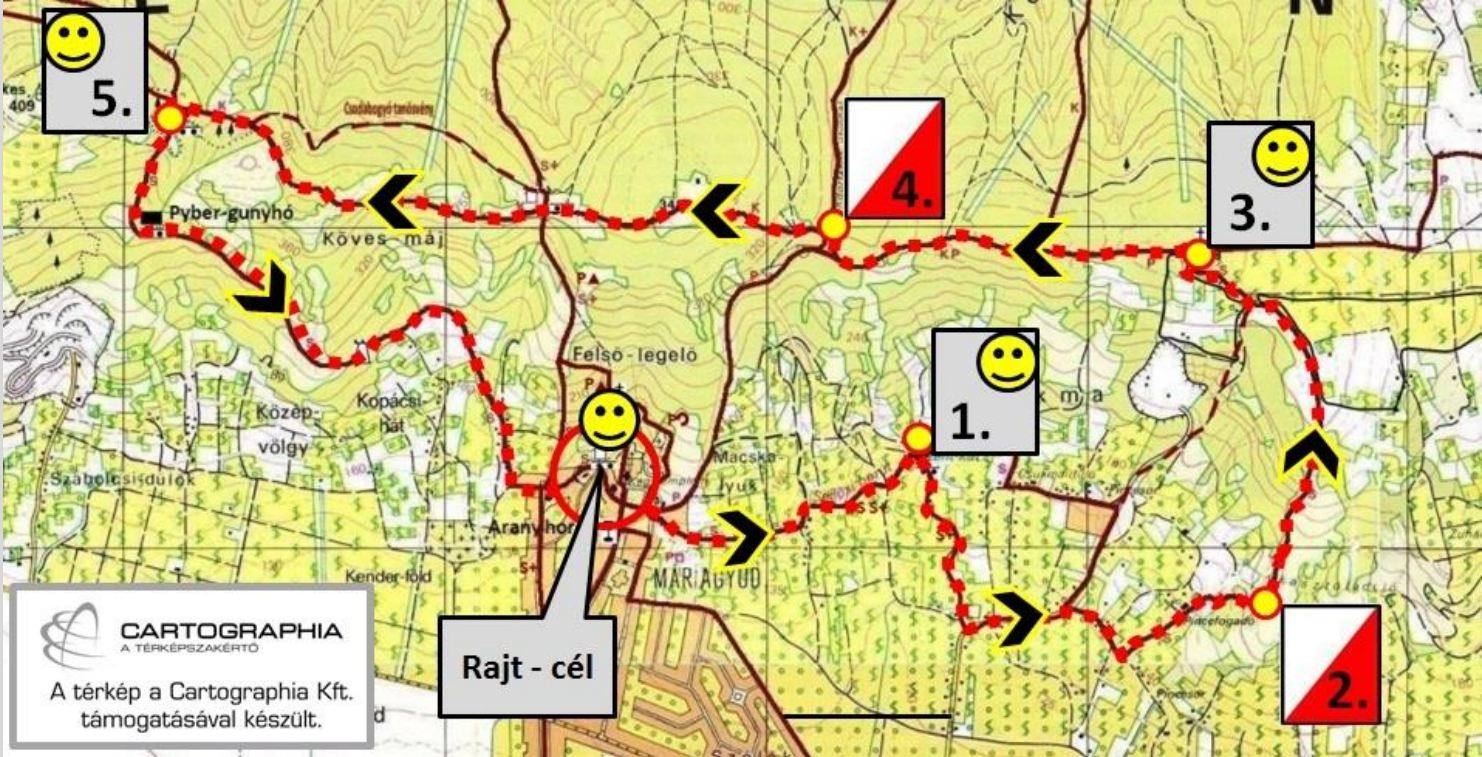 Tenkes Teljesítménytúra 2026 - 10 km-es táv útvonala