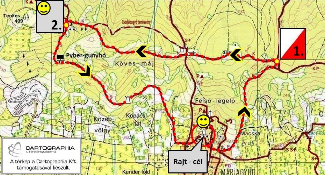 Tenkes Teljesítménytúra 2026 - 6 km-es táv útvonala