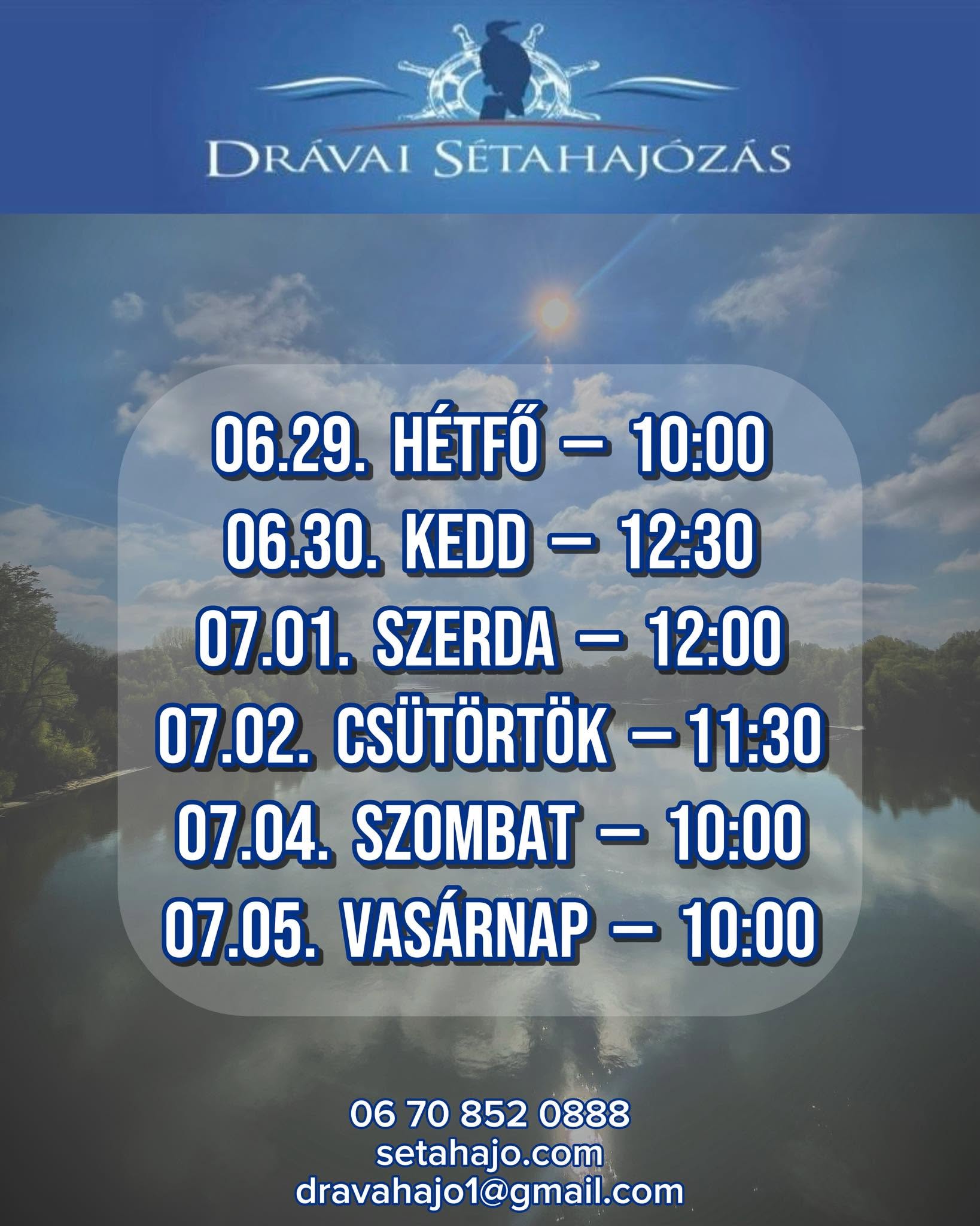 Drávai sétahajózás